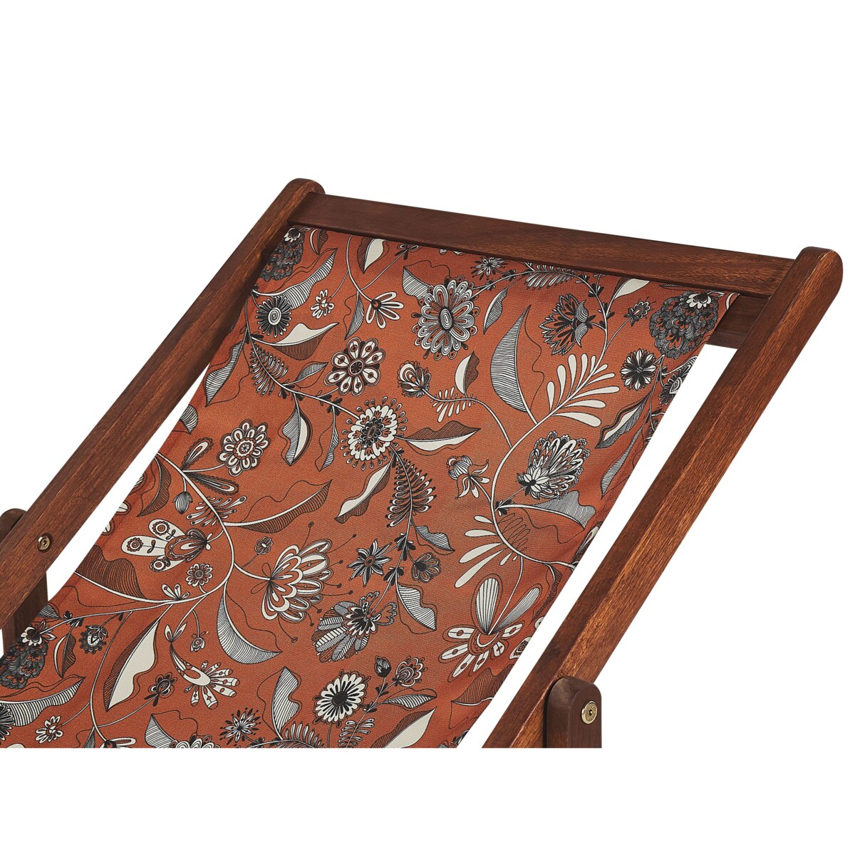 Zestaw 2 tkanin leżakowych wzór w kwiaty czerwony ANZIO / AVELLINO