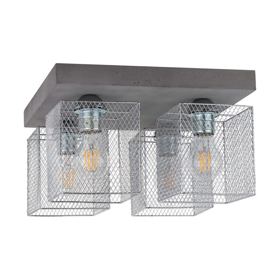 Lampa Sufitowa BRITOP Lighting 4xE27 Max.60W Klasyczny Szary Beton z Chromowanym Kloszem, Polski Producent, 1 szt.