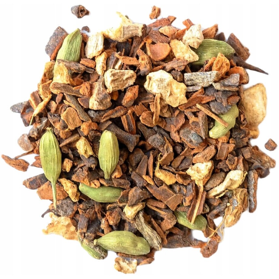 Herbata ziołowa rozgrzewająca YOGA TEA kardamon cynamon imbir goździki 200g - herbata liściasta sypana mieszanka napar susz