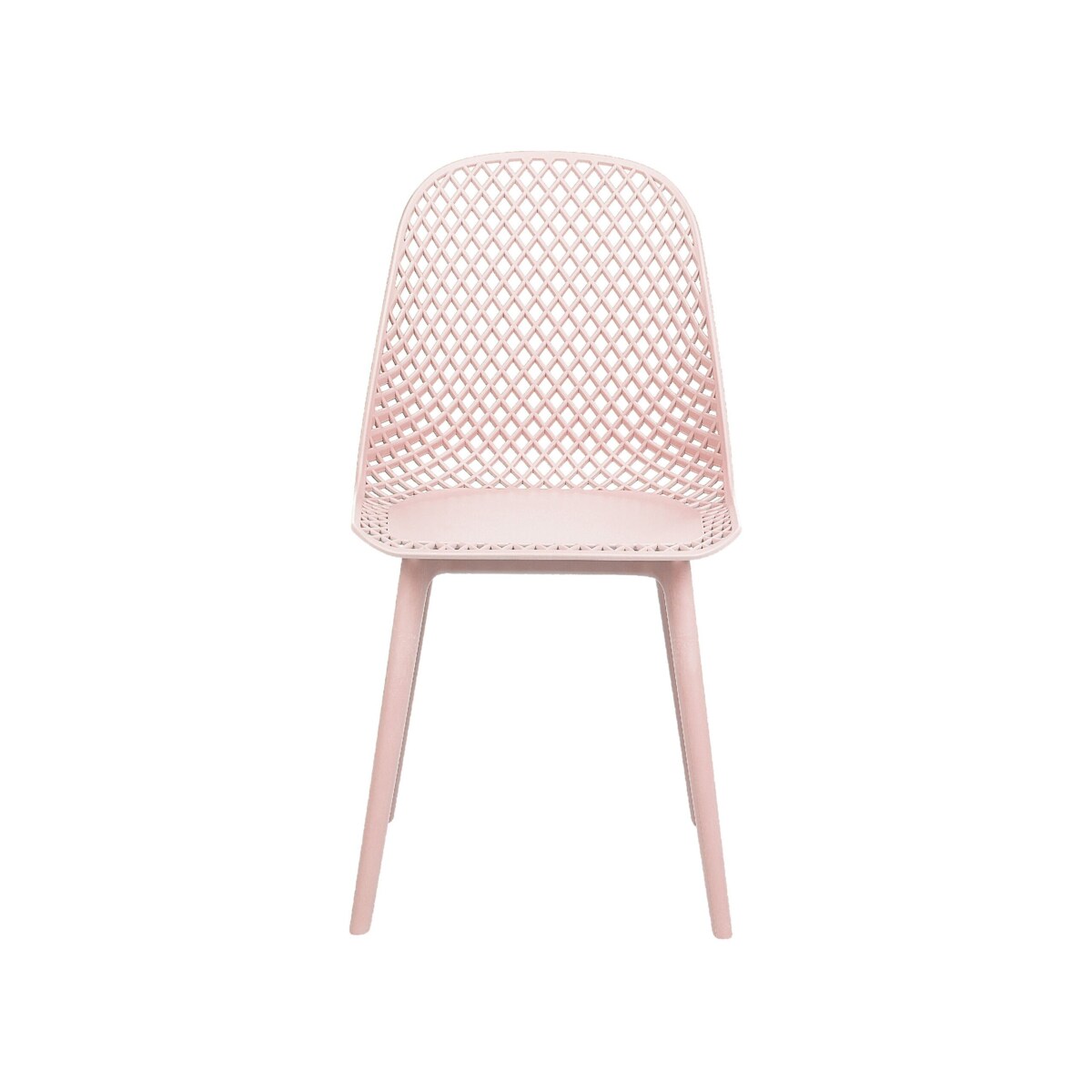 Zestaw 4 krzeseł do jadalni różowy EMORY