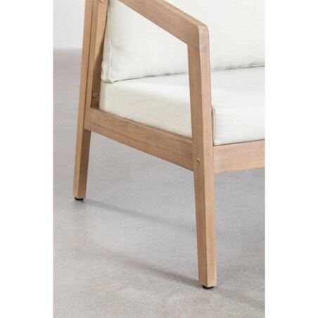 Zestaw ogrodowy: sofa, 2 fotele i stolik z drewna akacjowego Kaela