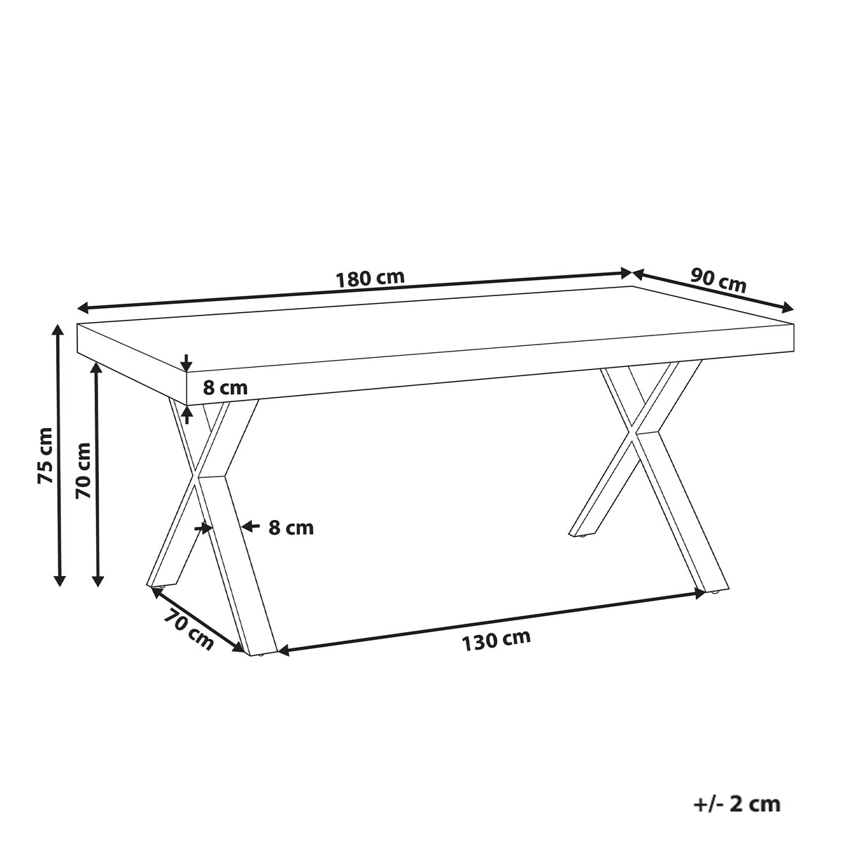 Stół do jadalni CLIFTON Ciemnobrązowy 180 cm 90 cm Drewno sosnowe