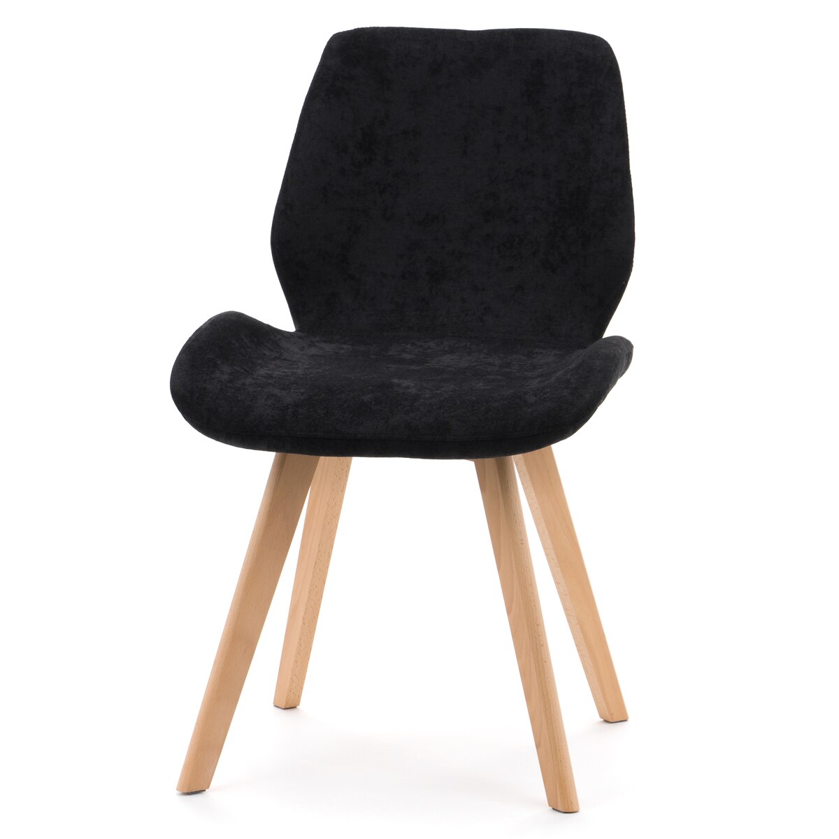 Krzesło tapicerowane skandynawskie welur DIAZ czarne