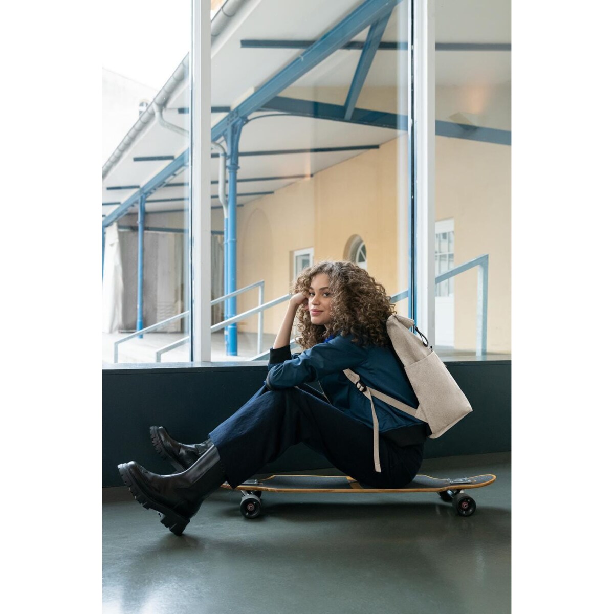 Plecak ROLLTOP BACKPACK, herringbone sand