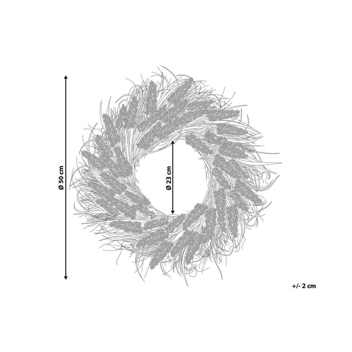 Wianek na drzwi ø 50 cm wielokolorowy CANDELARIA