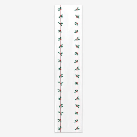 Bieżnik świąteczny - drzewko świąteczne paski - 40x180