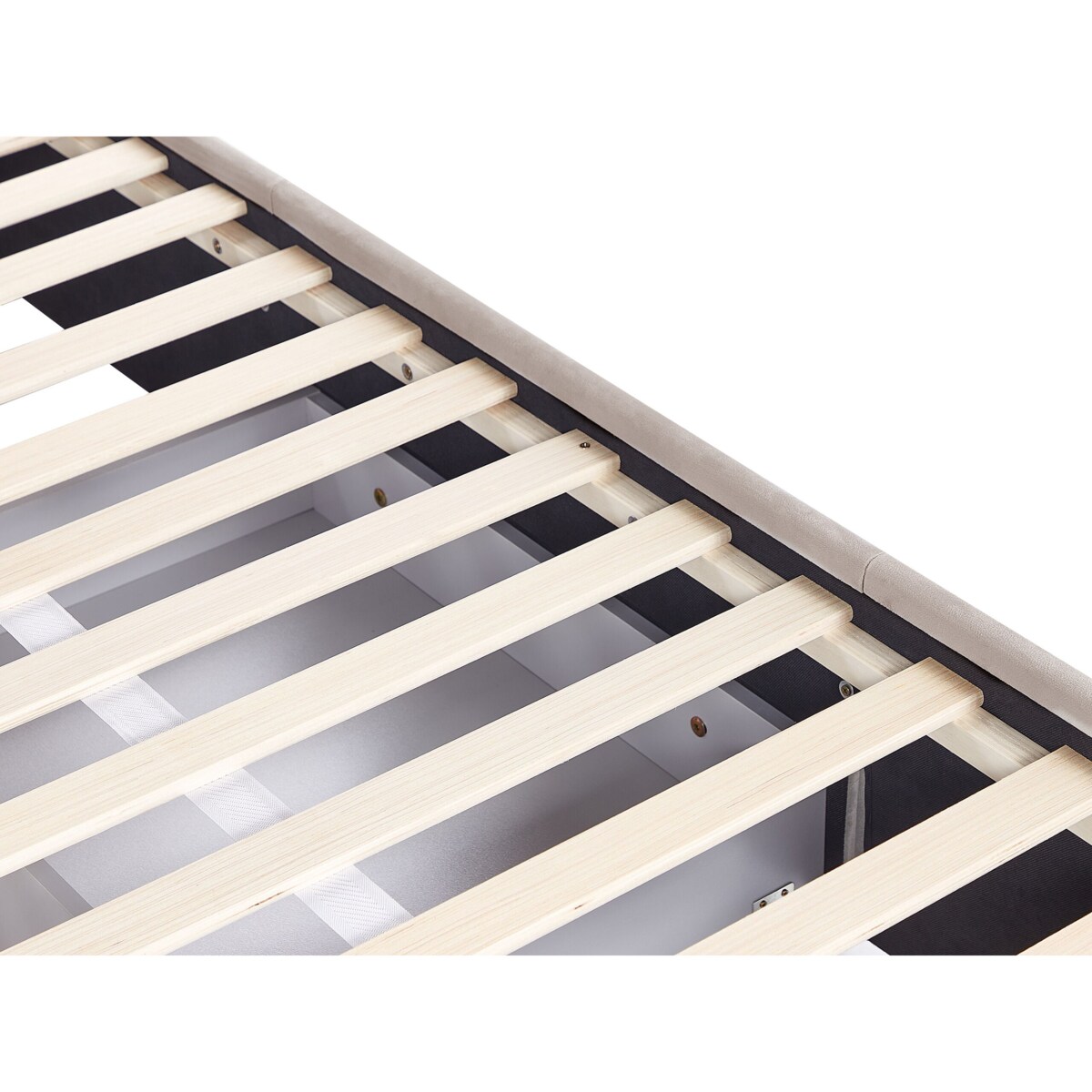 Łóżko z szufladami Welur LIEVIN 180 x 200 cm Beżowy