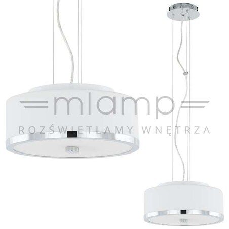 LAMPA wisząca LORIS MA01806CD-002 Italux okrągła OPRAWA zwis chrom biały