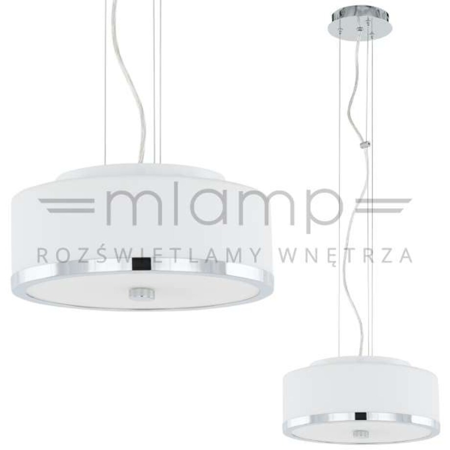 LAMPA wisząca LORIS MA01806CD-002 Italux okrągła OPRAWA zwis chrom biały