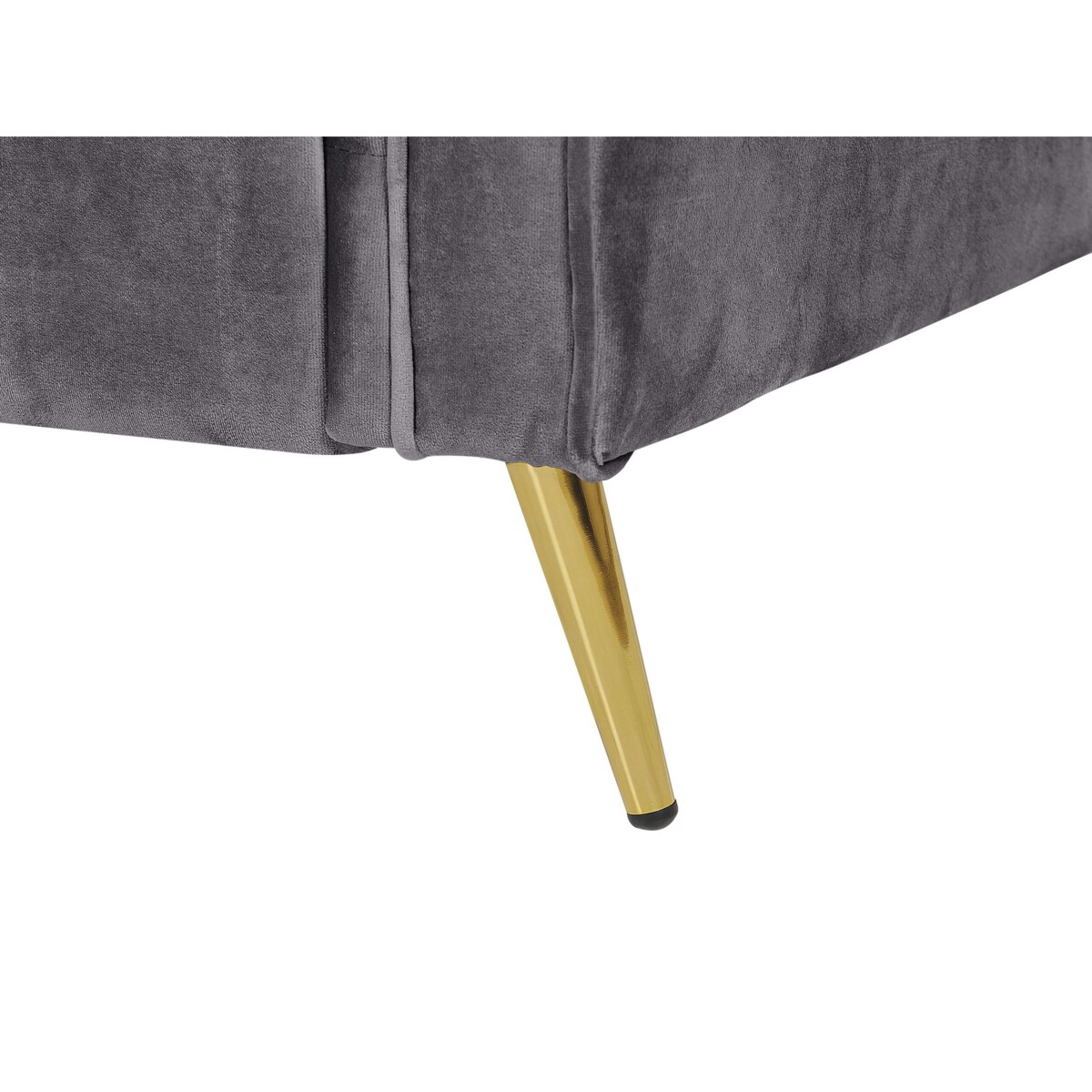 Fotel welurowy szary VIETAS