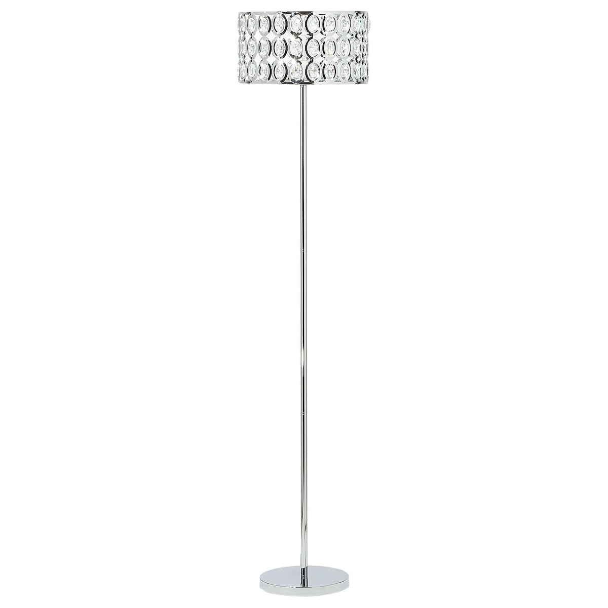Lampa podłogowa TENNA Kryształ Srebrny