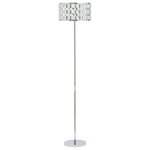 Lampa podłogowa TENNA Kryształ Srebrny