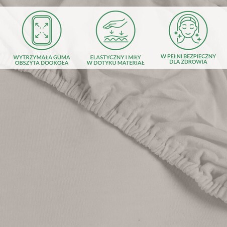 Prześcieradło ochronne wodoodporne z gumką 2w1, rozmiar 60x120 SG kolor popiel
