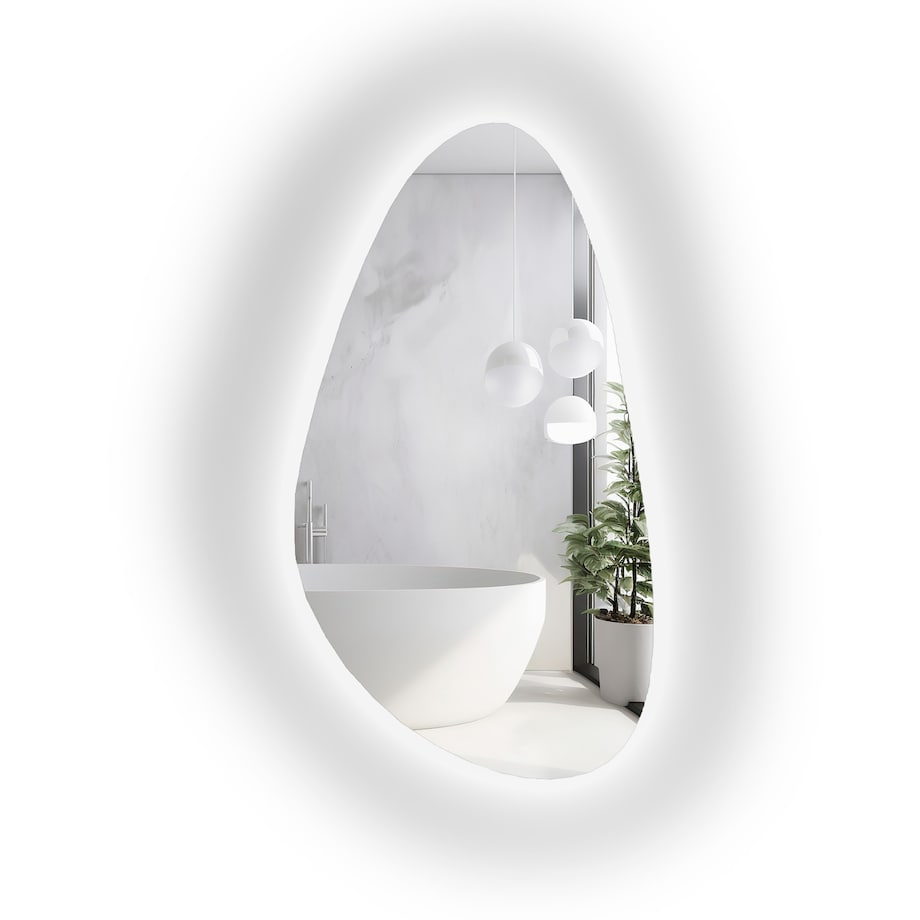 Lustro o nieregularnym kształcie z podświetleniem - SYDERYT LED