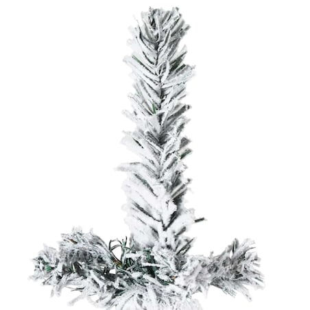 vidaXL Smukła choinka połówka, sztuczna, ośnieżona, 240 cm