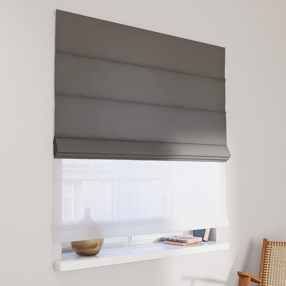 Roleta rzymska Duo, szary, Quadro