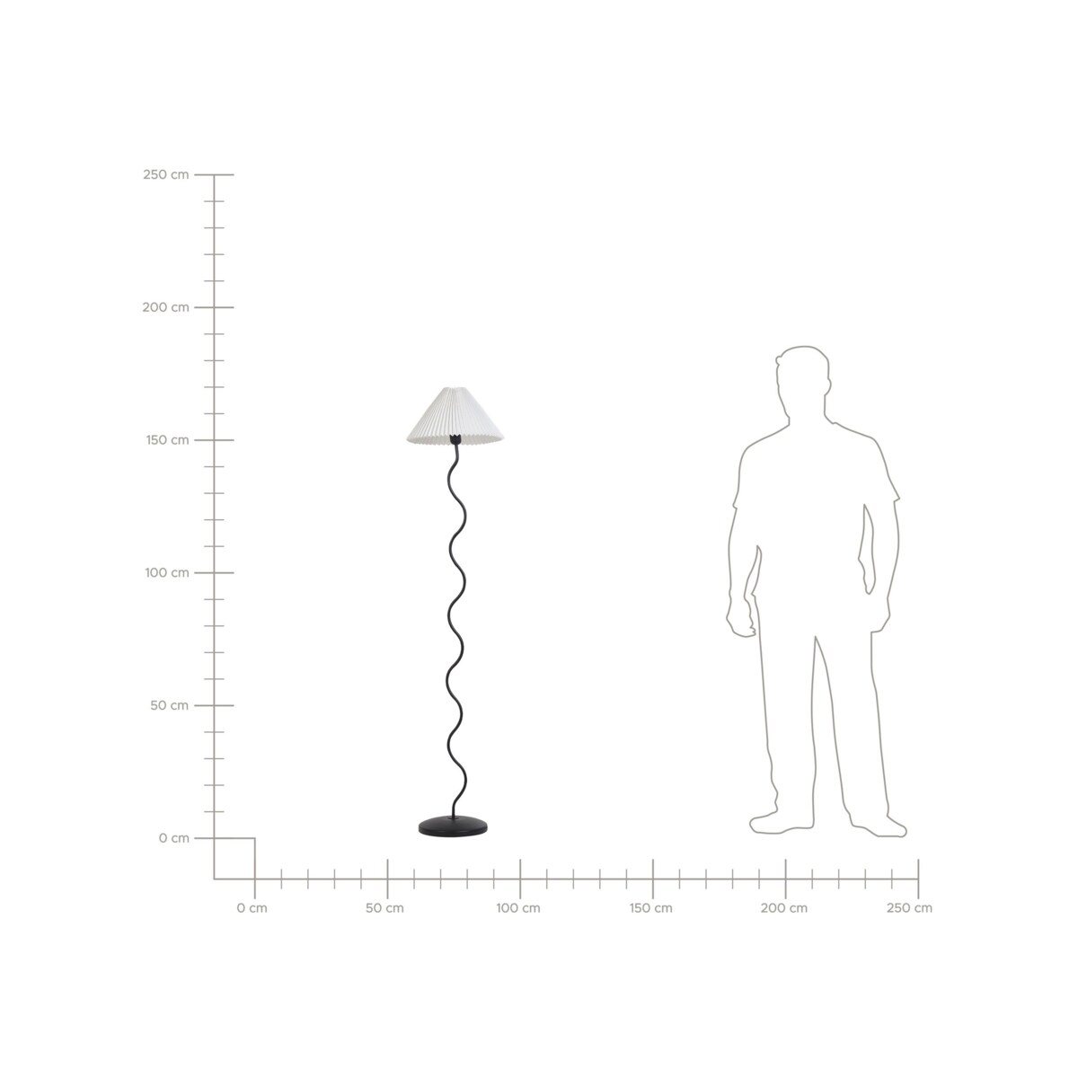 Lampa podłogowa metalowa czarna z białym JIKAWO