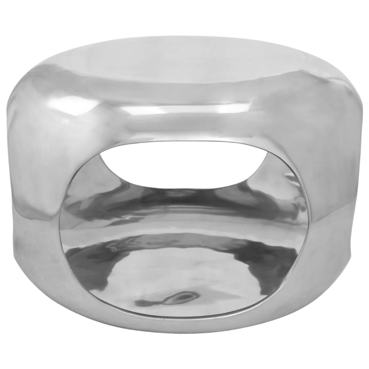 vidaXL Stolik do kawy z aluminium, 50x50x30 cm, srebrny