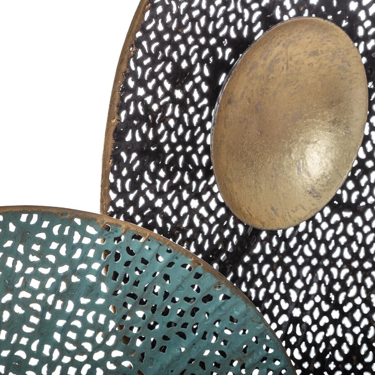 Ozdoba ścienna DECO z liści lilii wodnej, 90 x 50 cm, metal