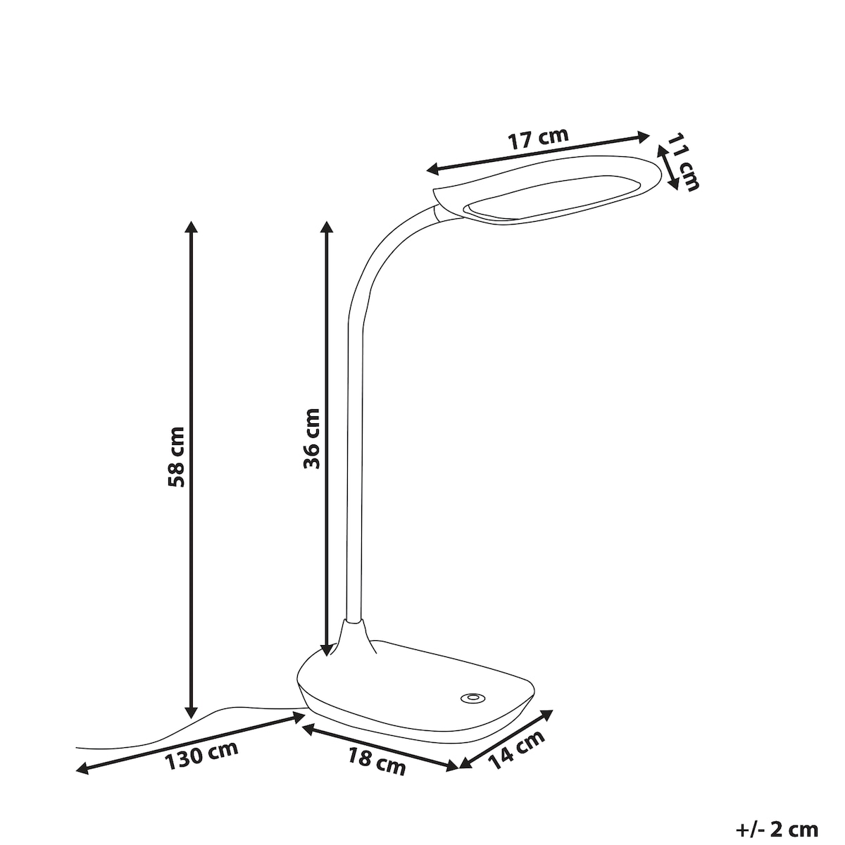 Lampa biurkowa LED HYDRA Ze ściemniaczem Biały