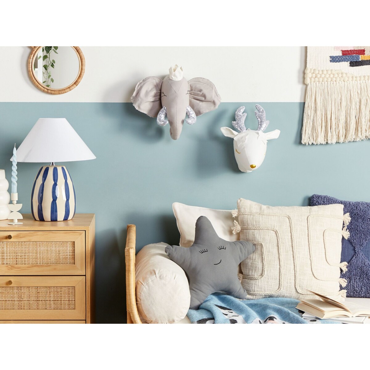 Pluszowa dekoracja ścienna słoń szary TANTOR