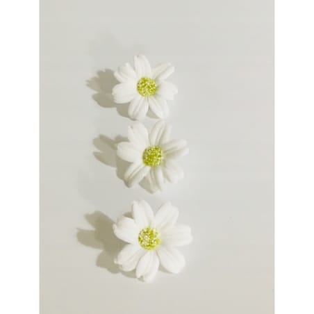 STOKROTKA BIAŁA 3x kwiaty mydlane do bukietów dekoracji boxy flower 4cm