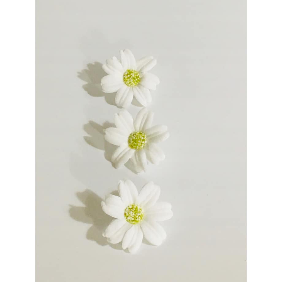 STOKROTKA BIAŁA 3x kwiaty mydlane do bukietów dekoracji boxy flower 4cm