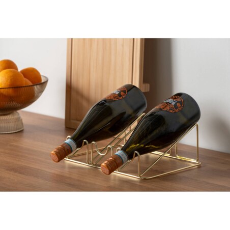 Stojak na wino WIRED, metalowy, 10 x 20 x 28 cm