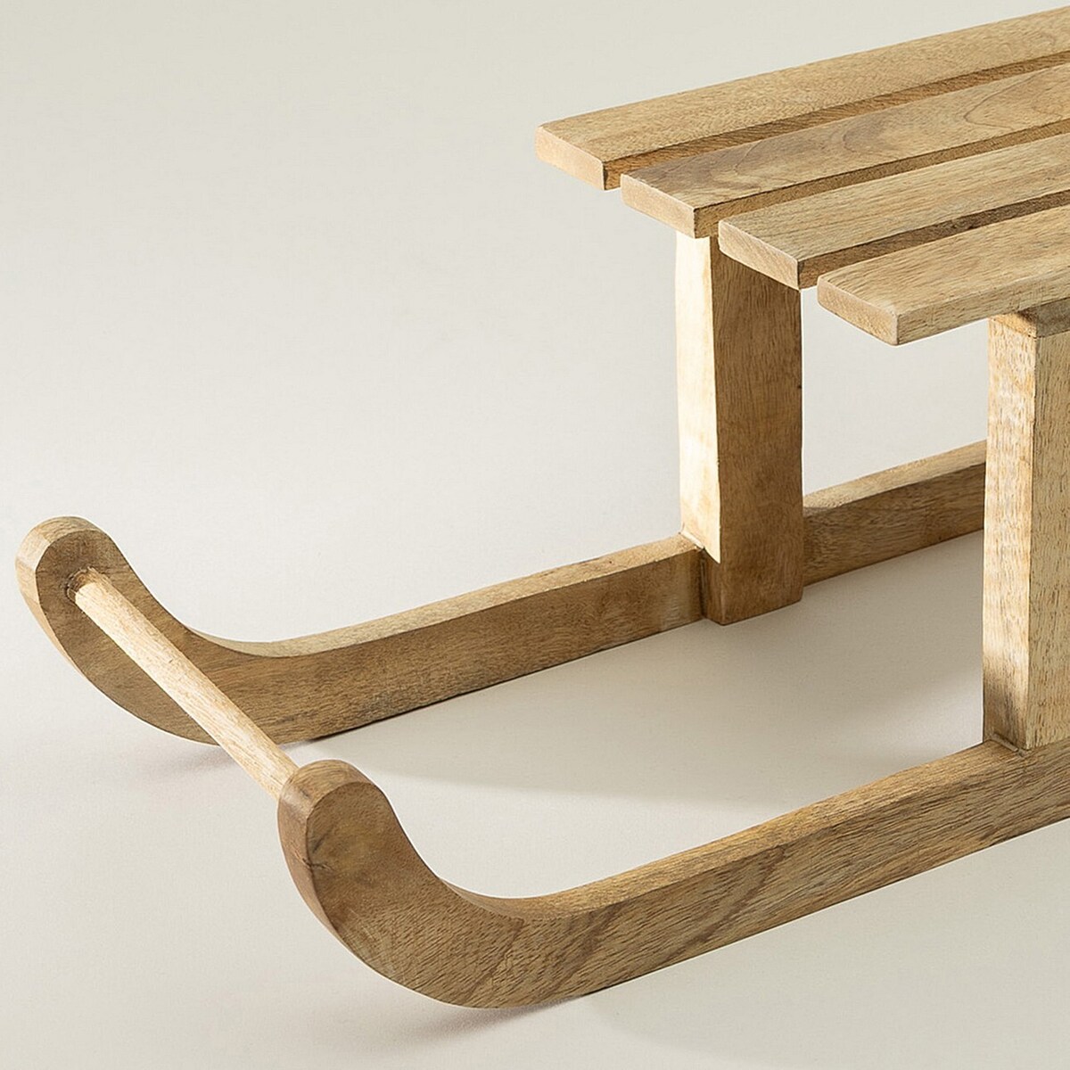 Dekoracyjne sanki Luge I 60x20x19 cm boże narodzenie, święta, świąteczne, beżowy-brązowy-naturalny, 60x20x19 cm