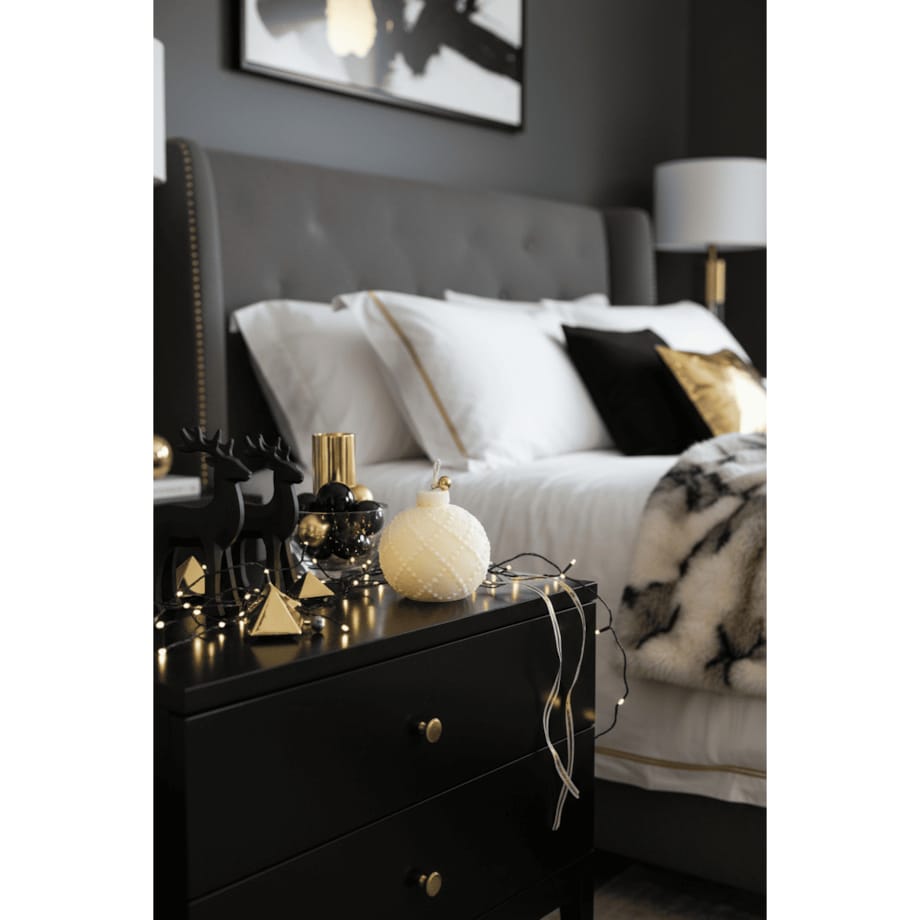 Świeca bombka Koralik z wosku sojowego – dekoracja świąteczna