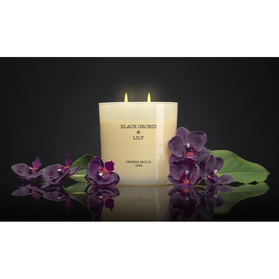 Świeca zapachowa Black Orchid & Lily, 600 g, Cereria Molla