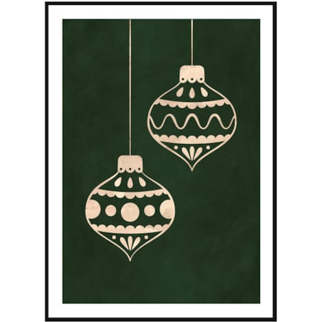 Poster Story, Plakat, Obraz - Beżowe Bombki, wymiary 50 x 70 cm