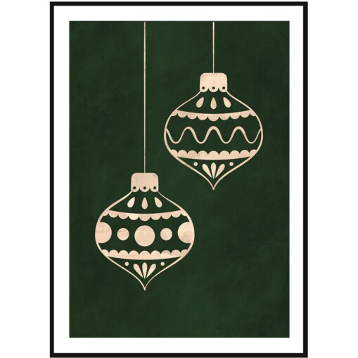 Poster Story, Plakat, Obraz - Beżowe Bombki, wymiary 50 x 70 cm