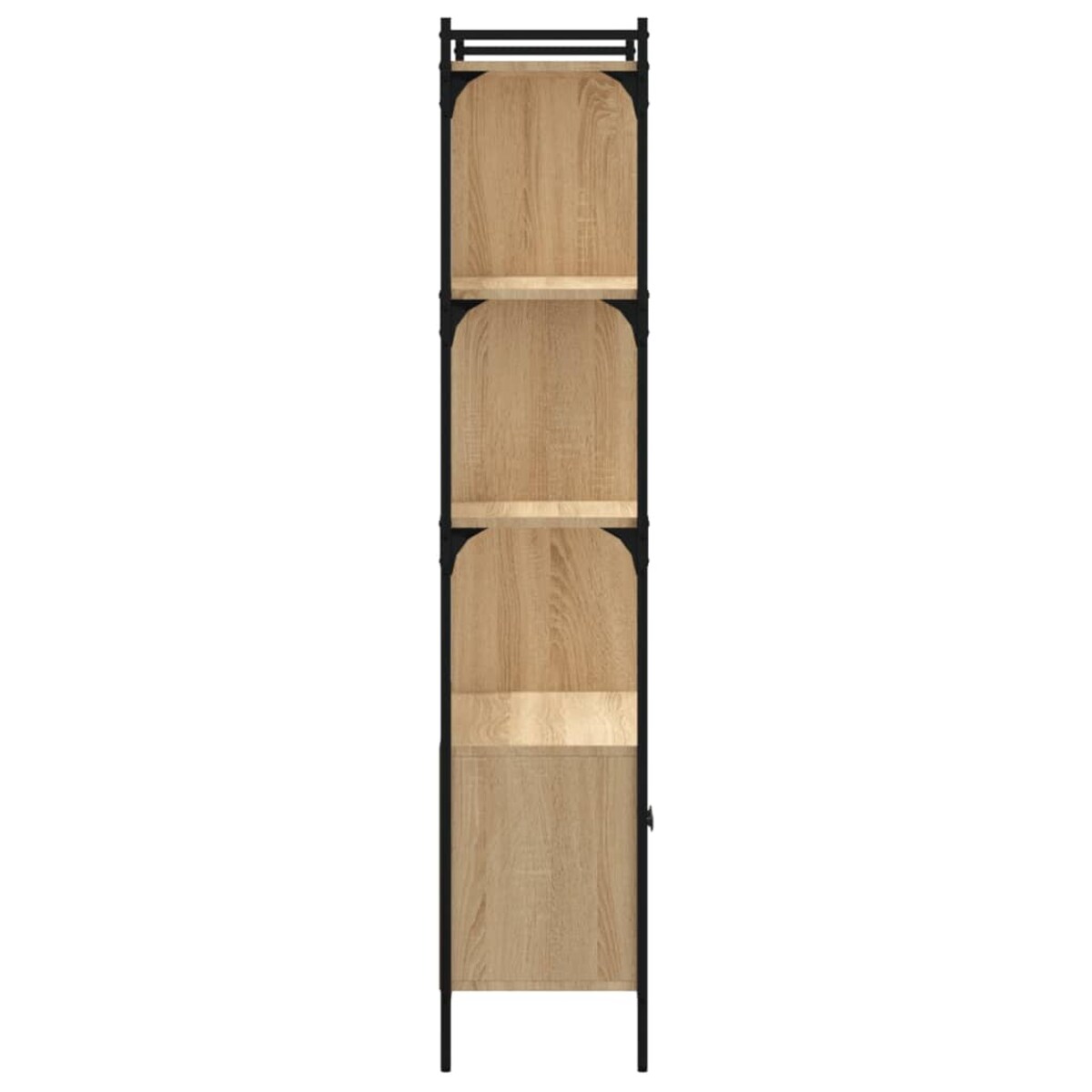 vidaXL Regał z drzwiami Sonoma Oak 76,5x30x154,5 cm Drewno konstrukcyjne