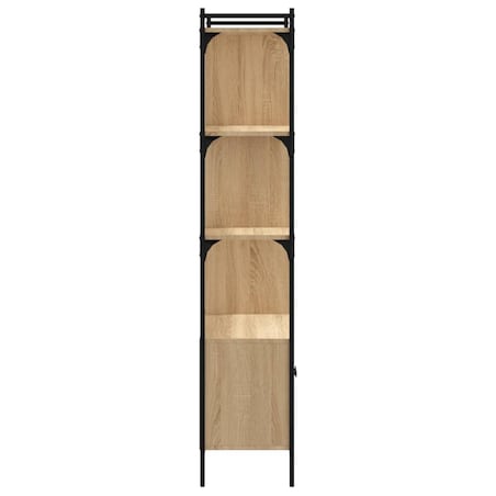 vidaXL Regał z drzwiami Sonoma Oak 76,5x30x154,5 cm Drewno konstrukcyjne