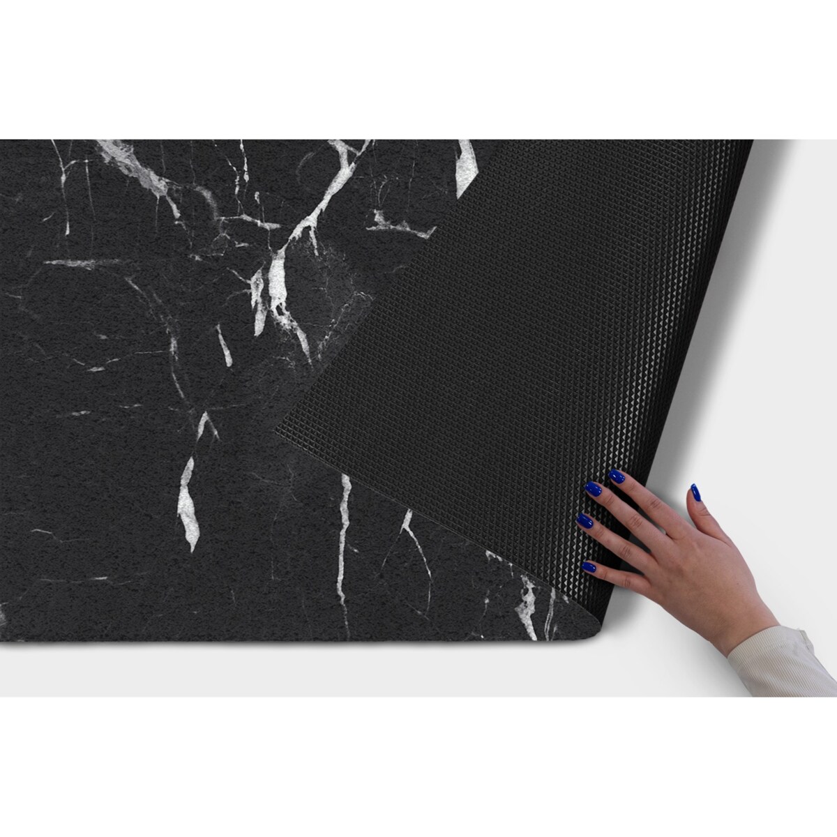 Wycieraczka zewnętrzna XXL Czarno-biały marmur 150x100cm