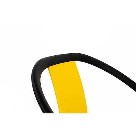 Nowoczesne krzesło jadalniane Vincent żółte czarne