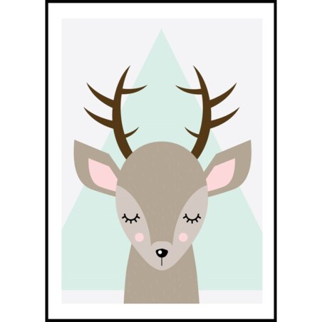 Poster Story, Plakat, Obraz - Jelonek na Tle Gór, wymiary 70 x 100 cm