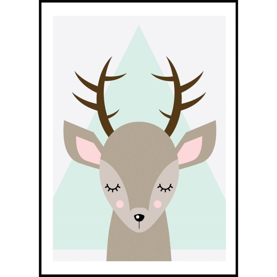 Poster Story, Plakat, Obraz - Jelonek na Tle Gór, wymiary 70 x 100 cm