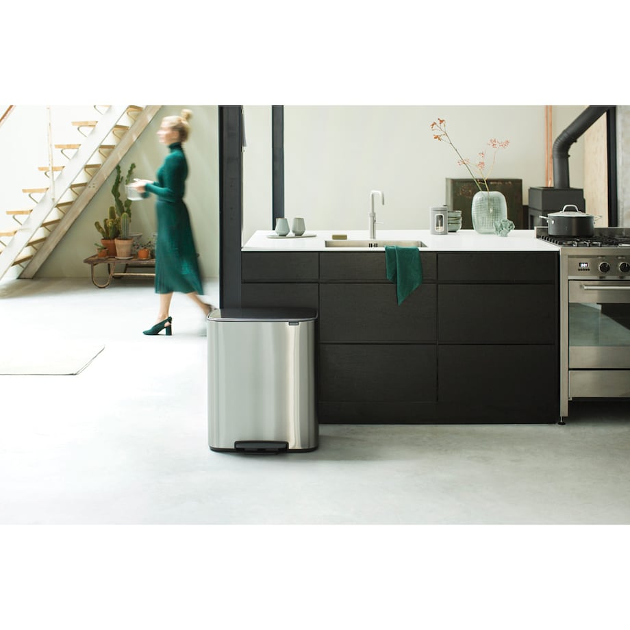 Kosz na śmieci pedałowy Bo 2x30L stal matowa FPP 211461