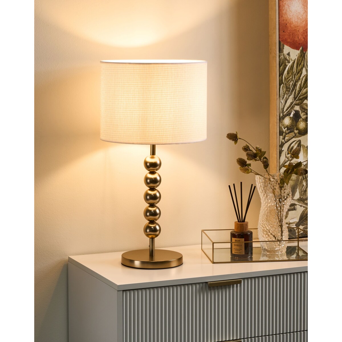 Lampa stołowa LOKY Metal Mosiężny