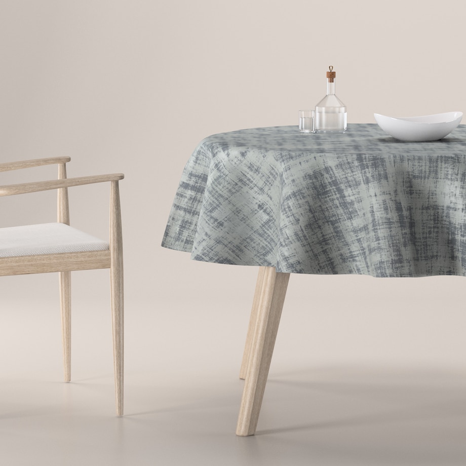 Obrus okrągły 160 x 160 cm szary beton