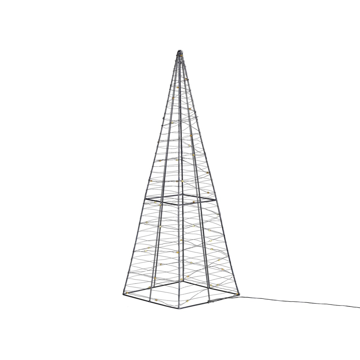 Dekoracja ogrodowa LED choinka 60 cm srebrna PUKSALA