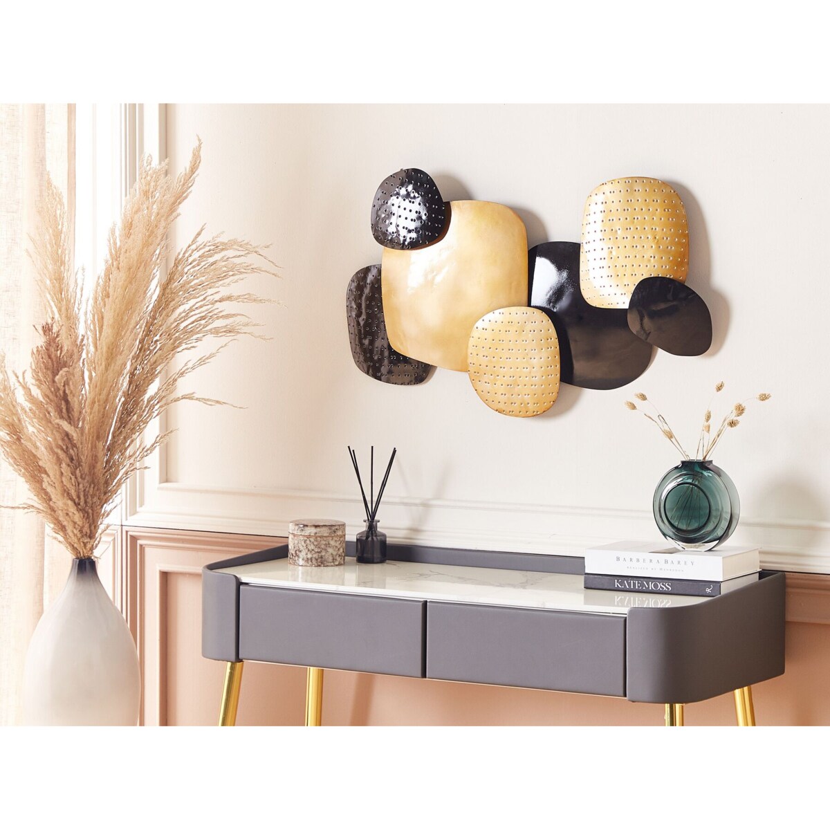 Dekoracja ścienna czarno-złota HAFNIUM