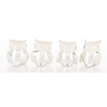 Dekoracja - figurki sówki 4 szt. 3,5x3x2,5 cm OWLS