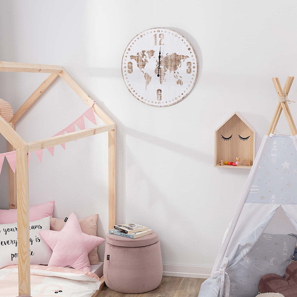 Zegar World 60cm, 60x3x60cm