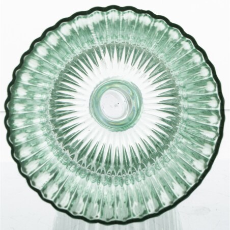 Świecznik szklany 30x11,5x11,5 cm FLOS zielony small