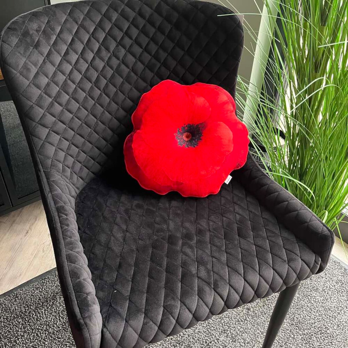 Poduszka mały czerwony Mak polny kwiaty polne