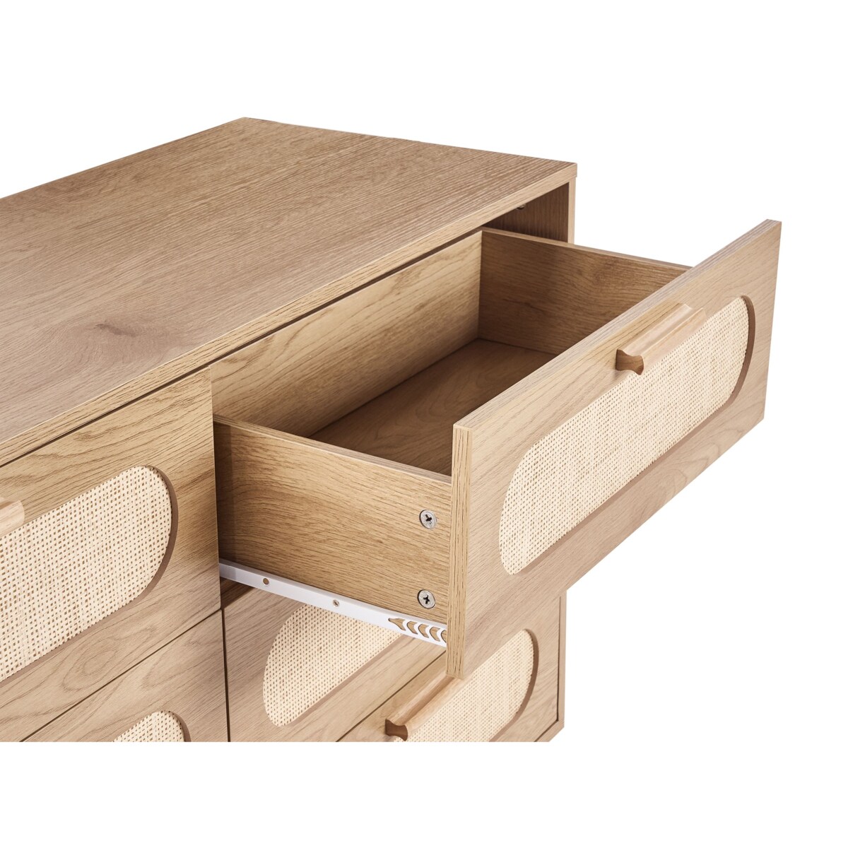 Komoda 6 szuflad COSTELLO Jasnobrązowy