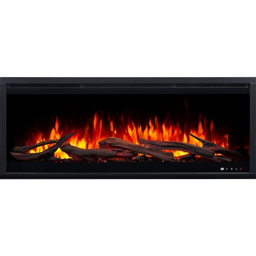 Kominek elektryczny AFLAMO Royal 3D 120 - ścienny i do zabudowy - 120x48x22 cm - kominek LED z funkcją grzania 750/1500 W